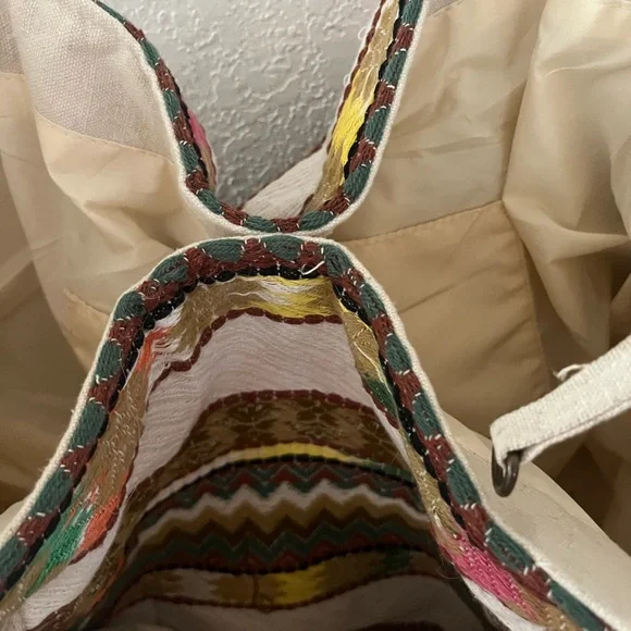 Multicolor Patterned Tote Bag - Picture 6 of 11